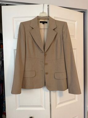 Anne Klein Tan Notch-Lapel Women's Blazer